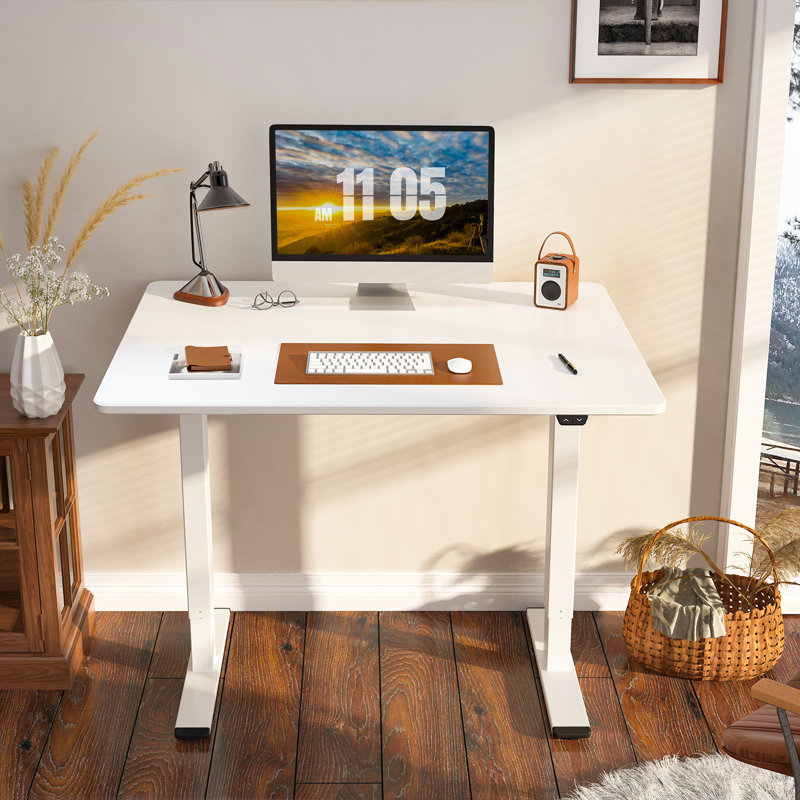 Inbox Zero Electric Height Adjustable Desk Home Office Desk Stand Up
